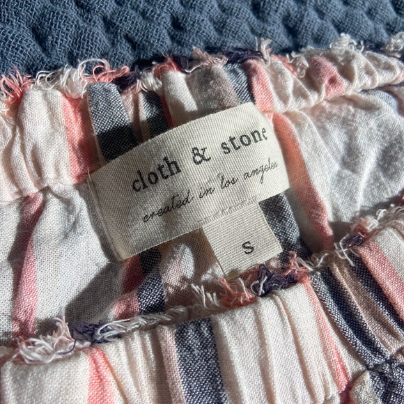 Cloth & Stone Linen Blend Striped Tube Top Dress - Picture 3 of 4